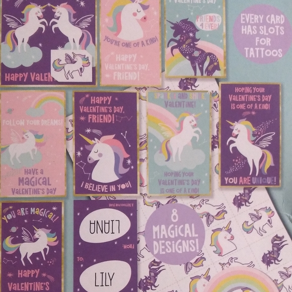 NIB 🦄 32 Unicorn Valentine's - Picture 5 of 9